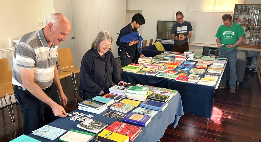 Homoj rigardantaj aĉeteblajn librojn